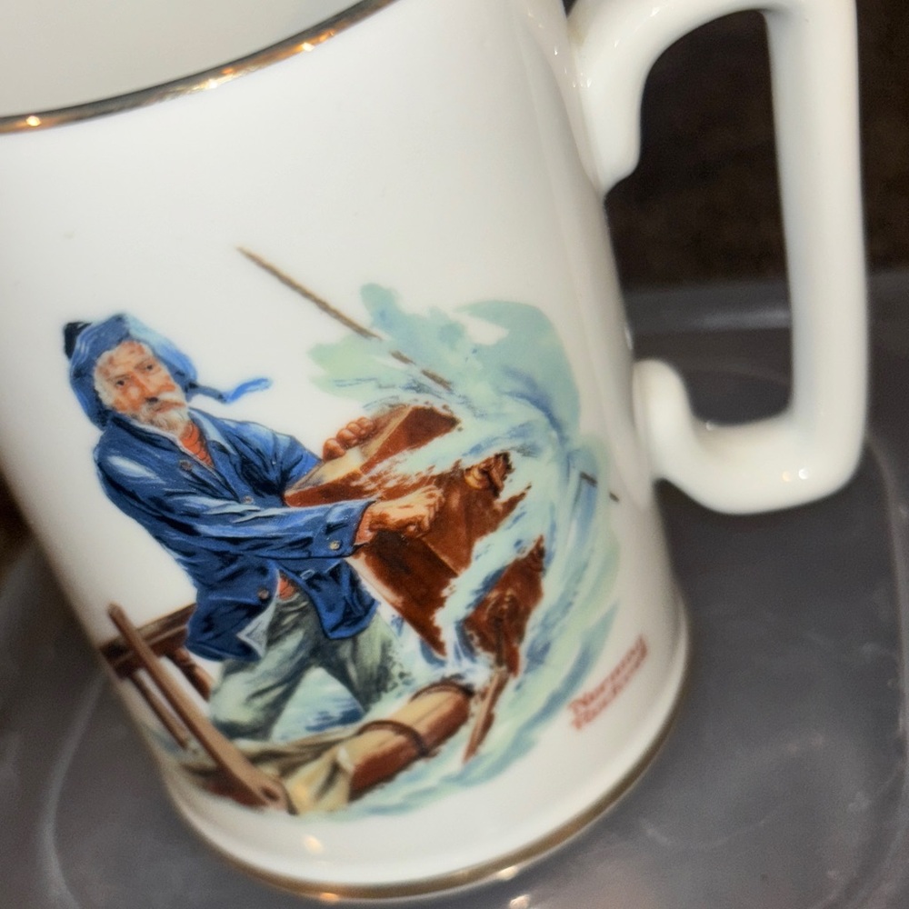 Braving the storm Norman Rockwell Collectors Mug